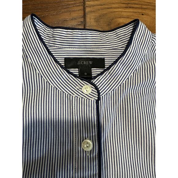 J.Crew Navy Stripped Button Down - Picture 2 of 7